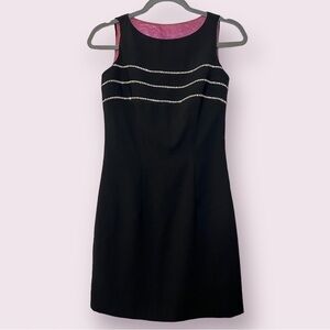 Vintage Caren Desirée Company Rhinestoned Black Mini Dress 2